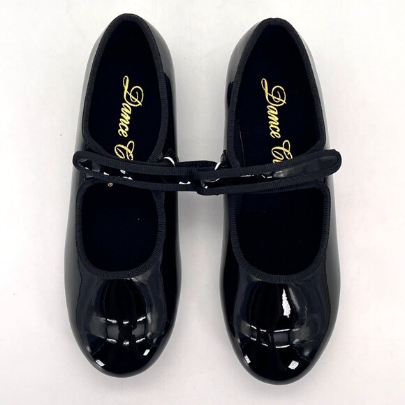 Dance Class Mary Jane Beginner Tap Shoes Childs Size 2.5 Black Patent Size New - Picture 5 of 13